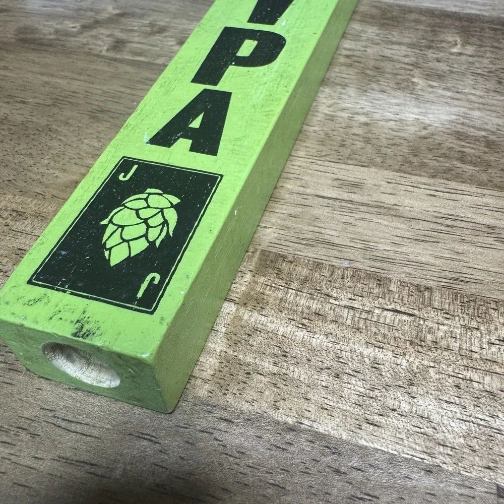 Blackstone Brewing HopJack IPA Beer Tap Handle Nashville TN Wood Green Bar Decor